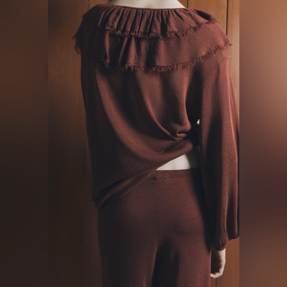 Zara Ruffled Knit Top - Picture 2 of 6